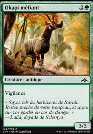Okapi méfiant