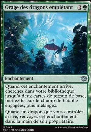 Orage des dragons empiétant