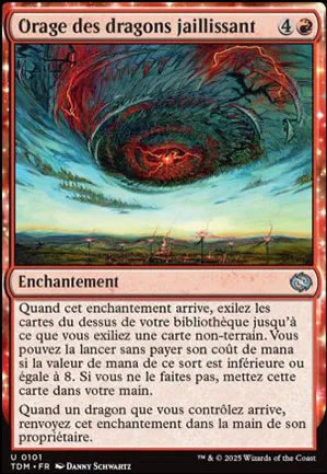 Orage des dragons jaillissant