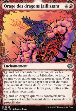 Orage des dragons jaillissant