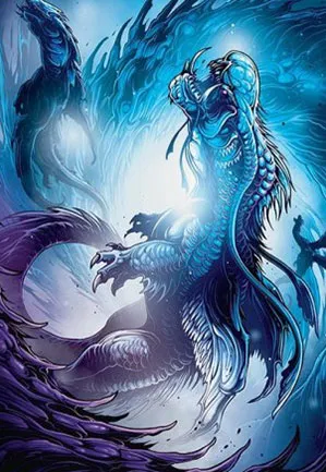 Orage des dragons tourbillonnant - Illustration