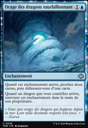 Orage des dragons tourbillonnant