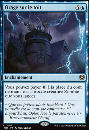 Orage sur le toit