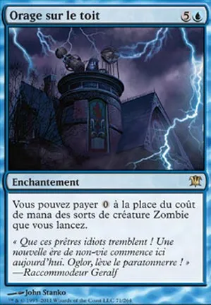 Orage sur le toit