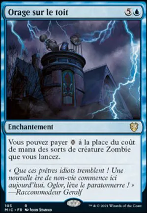Orage sur le toit