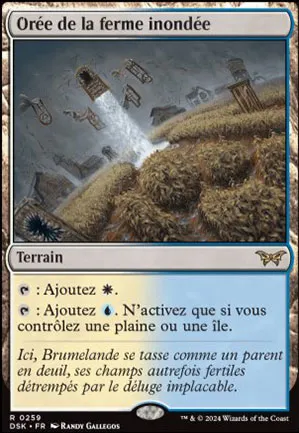 Orée de la ferme inondée