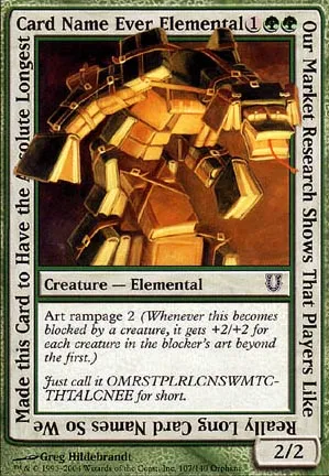 Our Market Research Shows That Players Like Really Long Card Names So We Made this Card to Have the Absolute Longest Card Name E