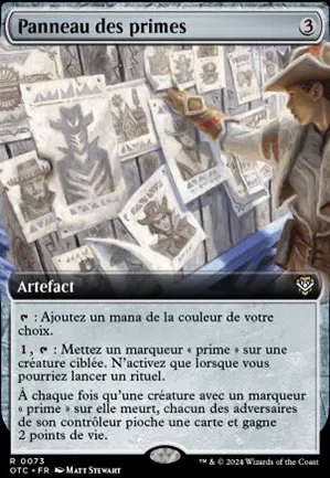 Panneau des primes