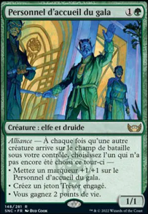 Personnel d'accueil du gala