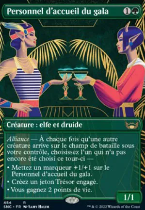 Personnel d'accueil du gala