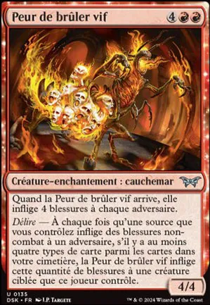 Peur de brûler vif