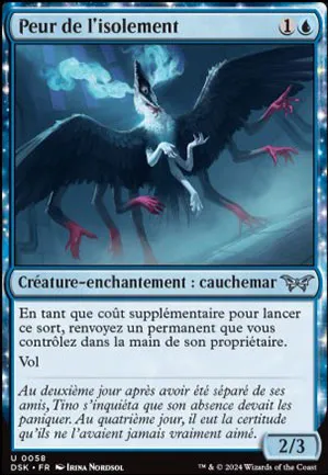 Peur de l'isolement