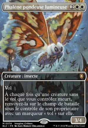 Phalène pondeuse lumineuse