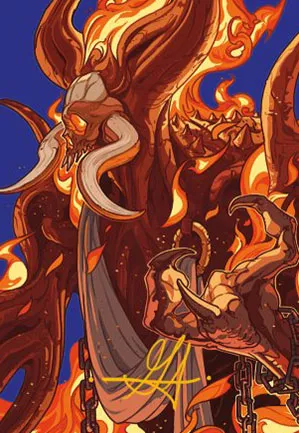 Phlage, titan de la furie du feu - Illustration