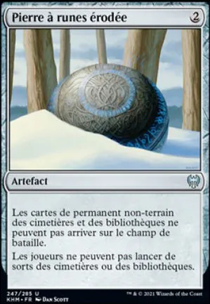 Pierre à runes érodées