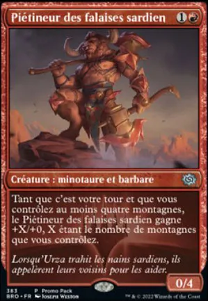 Piétineur des falaises sardien