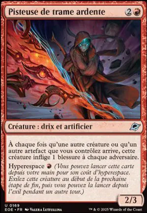 Pisteuse de trame ardente