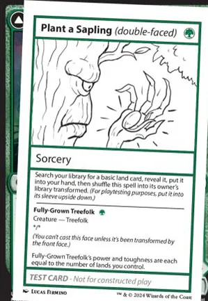 Plant a Sapling (double-faced) // Fully-Grown Treefolk