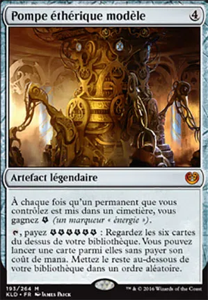 Pompe éthérique modèle