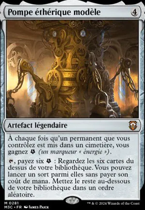 Pompe éthérique modèle