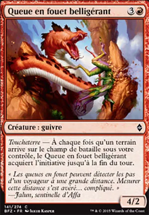 Queue en fouet belligérant