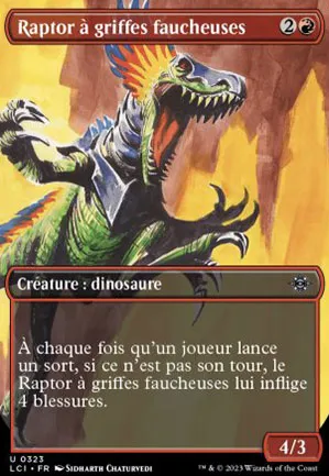 Raptor à griffes faucheuses