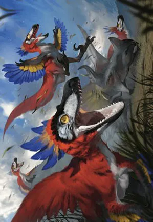 Raptors furieux - Illustration