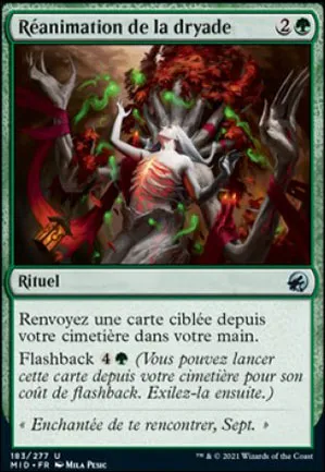 Réanimation de la dryade
