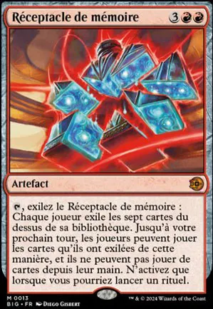 Réceptacle de mémoire