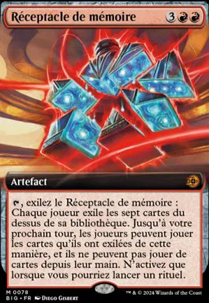Réceptacle de mémoire