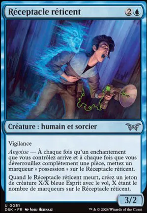 Réceptacle réticent