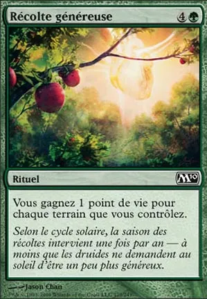 Récolte généreuse