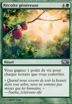 Récolte généreuse