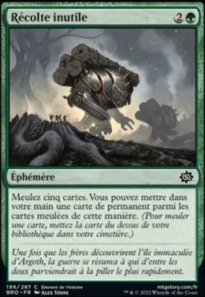 Récolte inutile