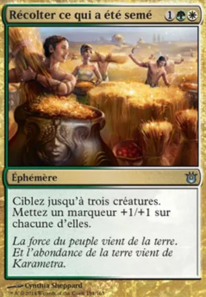 Récolter ce qui a été semé