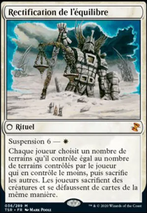 Rectification de l'équilibre