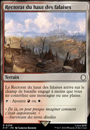 Rectorat du haut des falaises