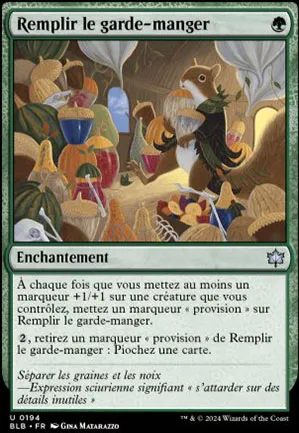 Remplir le garde-manger