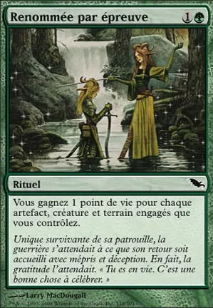 Renommée par épreuve