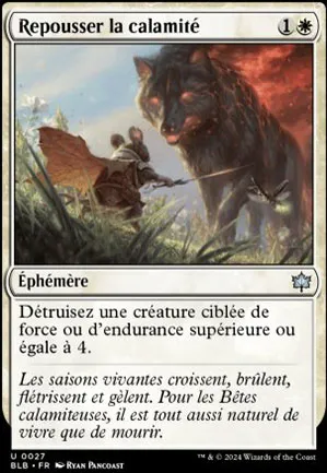 Repousser la calamité