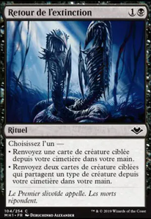 Retour de l'extinction
