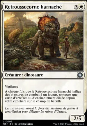 Retroussecorne harnache
