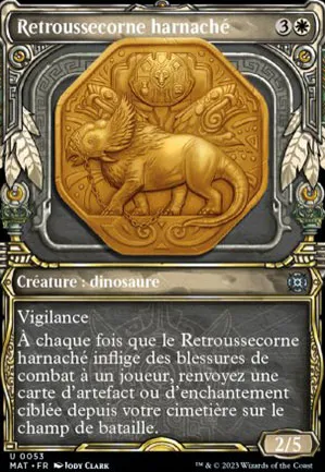 Retroussecorne harnache