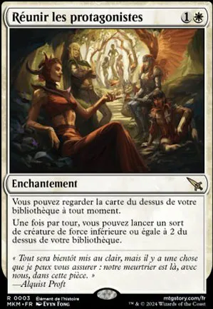 Réunir les protagonistes