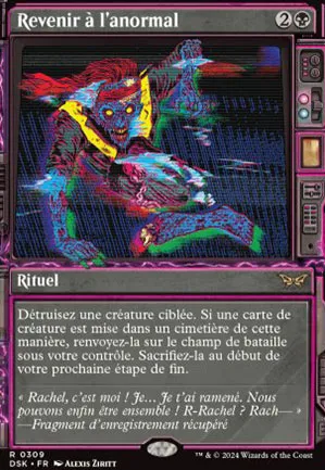 Revenir à l'anormal