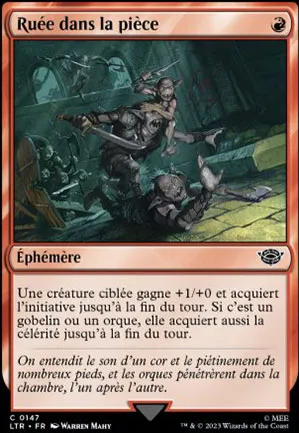 Ruée dans la pièce