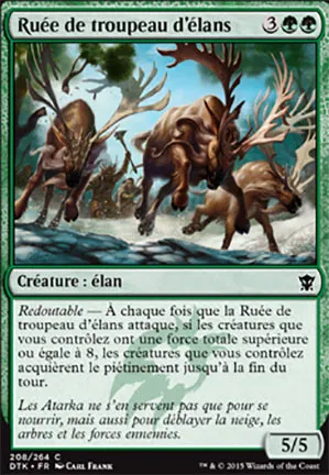 Ruée de troupeau d'élans