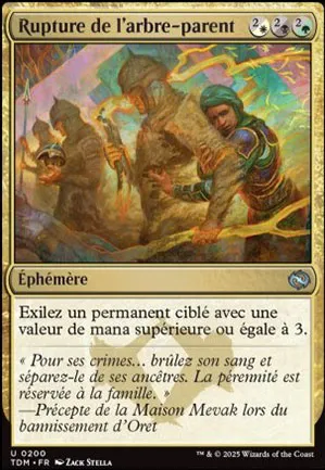 Rupture de l'arbre-parent