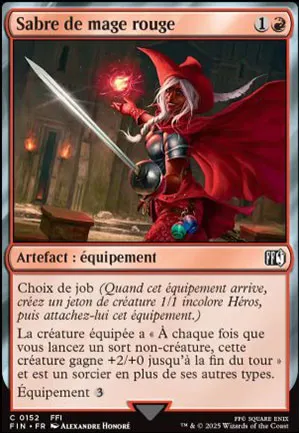 Sabre de mage rouge