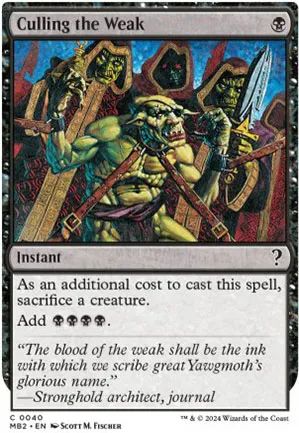 Sacrifice des faibles